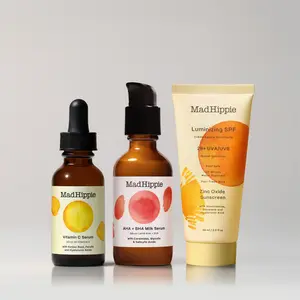 Mad Hippie Glow + Protect 3-Step Skincare Kit - Vitamin C, AHA BHA, SPF