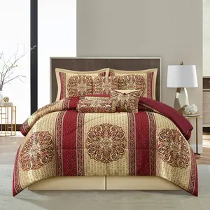 Myhand 7 Piece Damask Comforter Set