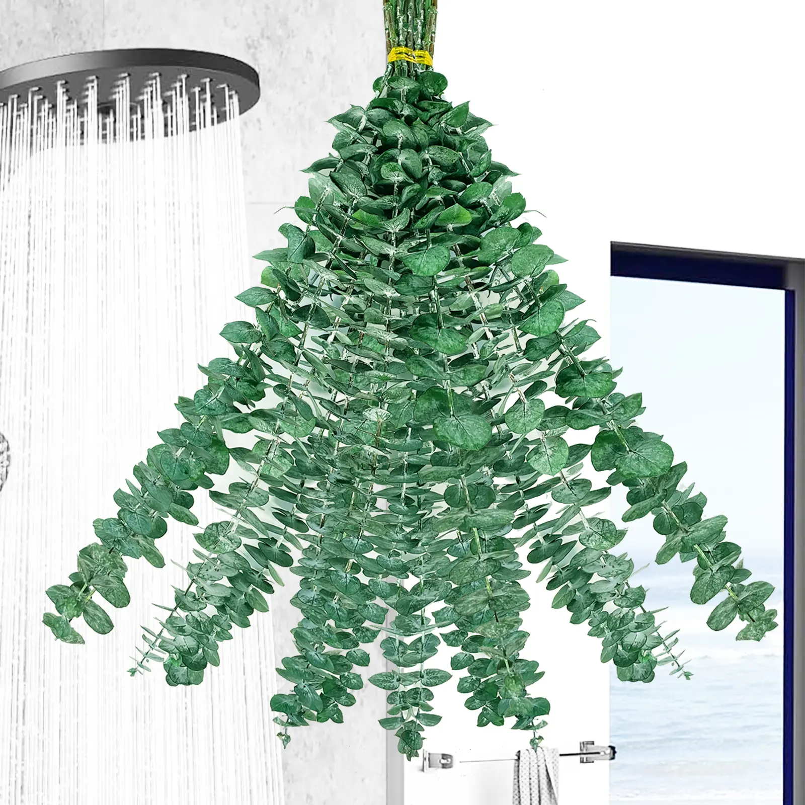 20 Pcs Dried Eucalyptus For Shower Plants, 17'' Real Dried Eucalyptus Stems For Bathroom Decor, Eucalyptus Plant For Home Decor, Shower Eucalyptus Hanging, Live Plants Dried Eucalyptus For Shower, Shower Eucalyptus For DIY Eucalyptus Garland
