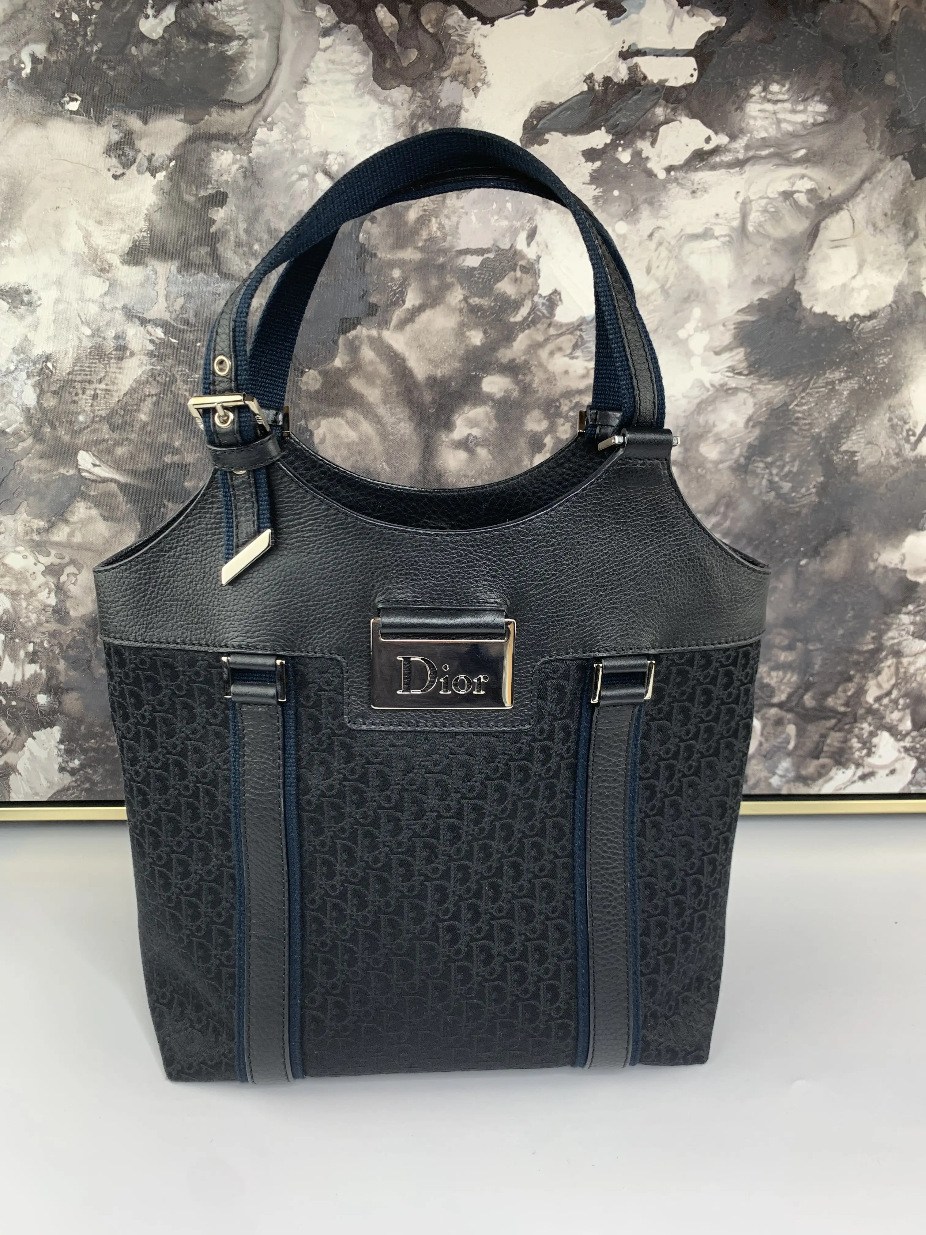 Pre-owned DIOR leather and fabric Tote Bags Trotter Tote