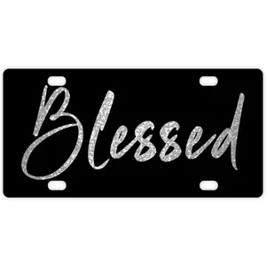 Blessed License Plate, Personalized Front License Plate, Vanity Aluminum License Plate, Car Tag, Metal Car Plate 6 x 12