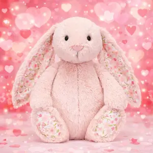 Cute JELLYCAT Style Bunny Plush | Soft Floral Rabbit Gift for Her