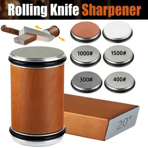 Portable Dual Angle Knife Sharpener Set, Kitchen Tool Kit for 15 Degree & 20 Degree Sharpening, Essential Cooking Accessory Gift
