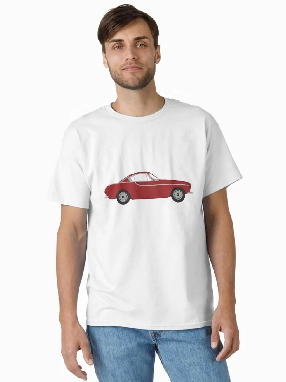 Red Volvo P1800 Classic T-Shirt Classic Muscle Cars, JDM Legends & Gifts for Car Lovers