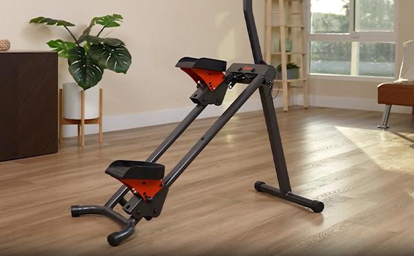 Sunny Health & Fitness Foldable Stair Stepper Climber with Extended Range Motion, Dual Handlebars, Home Gym Workout Fitness, Compact Space-Saving Home Cardio, Full-Body Hiking Mountain Climb Leg/Glute/Core Trainer, Quiet Operation, 330 lbs Capacity