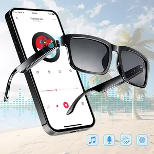 Smart Bluetooth glasses, Bluetooth audio glasses, touch control, built in microphone and speaker, suitable for sports/outdoor use, UV protection, unisex, supports voice assistant, music playback and hands-free calling, Multifunctional Audio Sunglasses