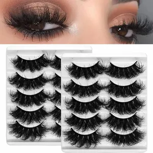 10Pairs/2Pack Fluffy Fake Eyelashes Long Lasting Dramatic Volume Thick Long False Lashes Soft Reusable Eyelash Extension For Beauty Makeup Cosmetic