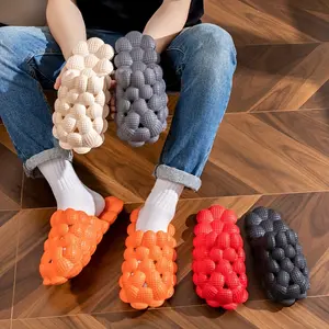 Men's Massage Bubble Slippers, Fashionable Soft Cushion Funny Non-Slip Spa Slippers, Golf Slide, Cloud Slippers