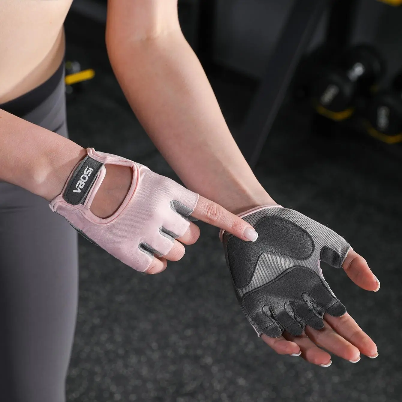 Unisex Sports Gloves, Knitted Fabric, Breathable & Anti-Slip Design, Lightweight Half-Finger Style for Exercise, Outdoor Activities, Driving