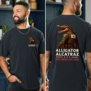 Alligator Alcatraz Shirt, Everglades Florida Parody Tee, Funny Vintage Gator Design, Swamp Humor Graphic Tee, Dark Humor Gift