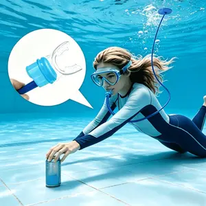 Dry Snorkel Anti-Choking Underwater Breathing Tube Silicone Leakproof Single/Dual Way Breath Valve Deep Sea Diving Training Equipment Dry Top Snorkel for Adult Beginners Free Nose Clip