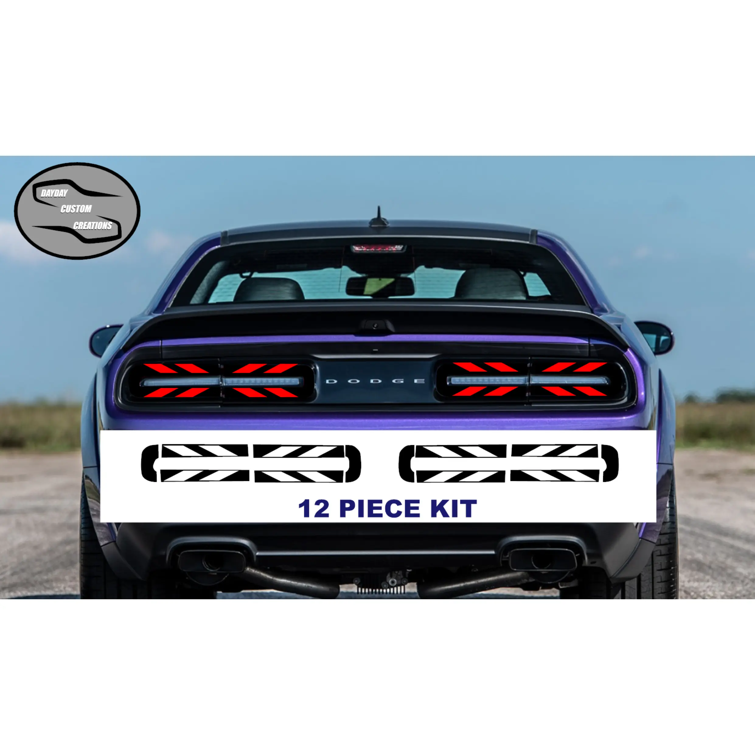 15-23 Dodge Challenger Taillight Decal Design 5