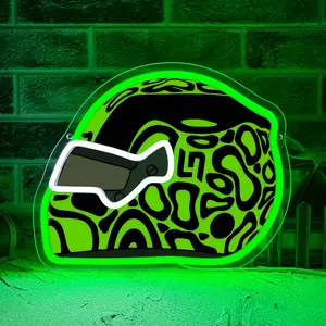 Lando Norris Neon Sign Helmet neon lights, racing car neon lights, Formula One LED lights, garage decorations, Led Signs
