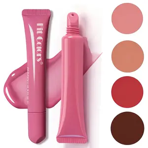 Glossy Lip Balm with Slant-Tip Applicator, Hydrating High Coverage Shiny Lip Gloss for Plump & Even Color Lips