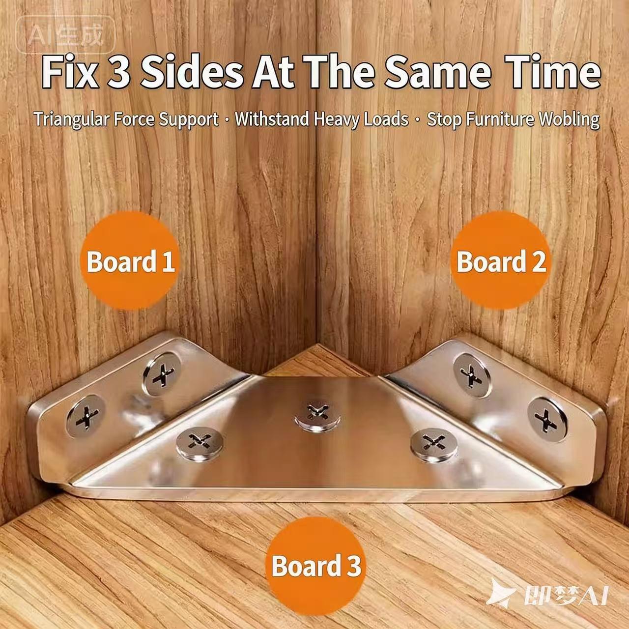 20PCS Premium Stainless Steel Corner Brackets for Wood Frame, Universal Metal Hardware Corner Braces with Screws, Wooden Furniture Corner Connectors Such as Drawers, Cabinets, Tables and Chairs