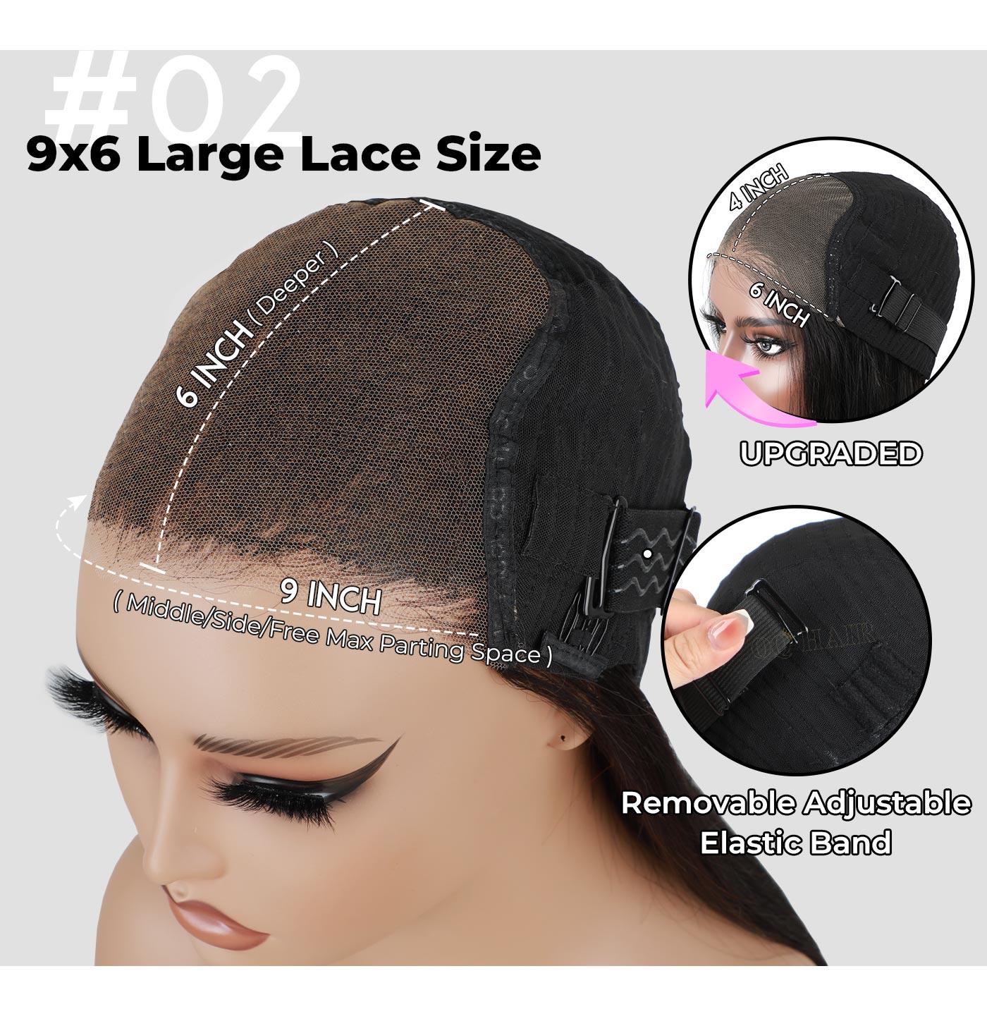 OQ HAIR Kinky Straight Pre Max 9x6 HD Lace Front Wear Go Glueless Wigs Bleached Tiny Knots No Glue Needed Beginner Friendly OQ HAIR Kinky Straight Pre Max 9x6 HD Lace Front Wear Go Glueless Wigs Bleached Tiny Knots No Glue Needed Beginner Friendly