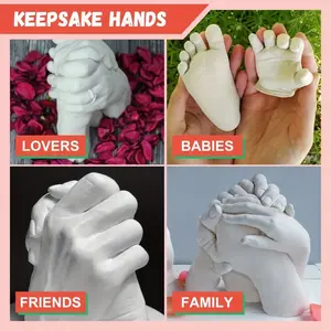 Couples' Hand Casting Kit, Create Lasting Plaster Hand Mold, Molding, Keepsake Sculpture, Unique DIY Gift, Perfect for Weddings & Anniversaries