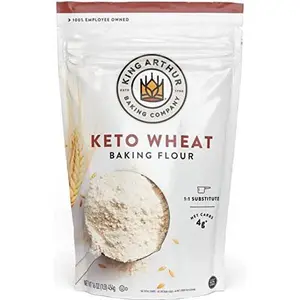 King Arthur Keto Wheat Flour Blend: Low-Carb Baking Solution for Bread & More - Non-GMO, 1:1 All-Purpose Flour Substitute - 16 oz Resealable Bag - Perfect for Keto Diet & Reduced Carb Intake