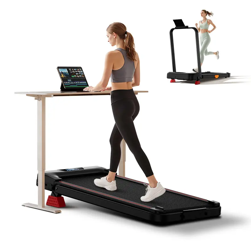 4-in-1 Incline Treadmill with 16% and Handle, 8KM/H Walking Pad, 2.5HP Quiet Foldable, Running Machine with Remote Control & LED Display, Summervibes，Summer wins summerwins