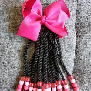 twist ponytails with beads
