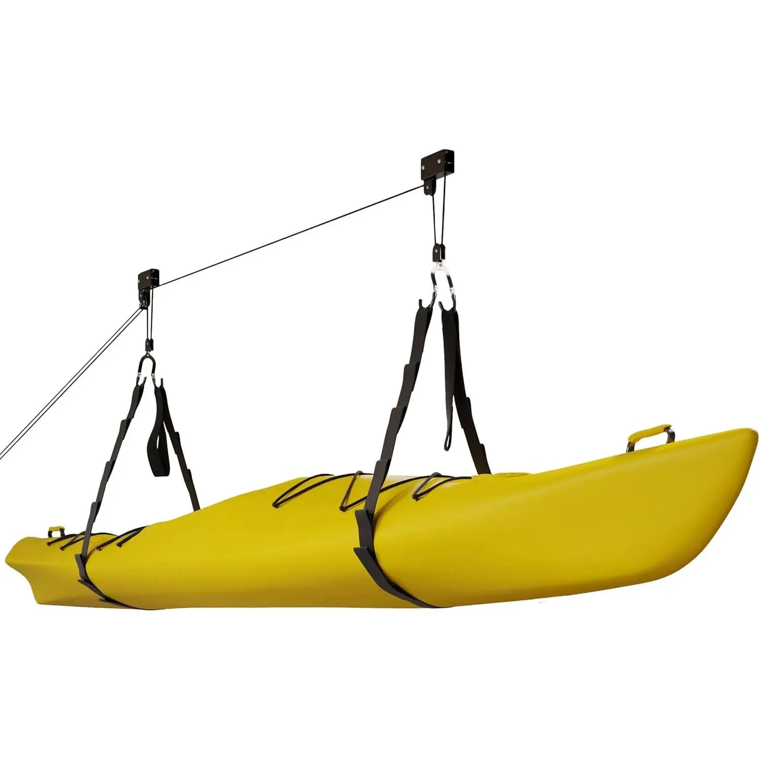 Kayak Storage Hoist - Overhead Pulley System with 125lb Capacity for Canoes, Bikes, Ladders and More, Fits up to 12-Foot Ceilings
