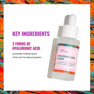 Good Molecules Hyaluronic Acid Serum - Hydrating, Non-greasy formula to Moisturize, Plump - 1% HA, Anti-aging, Water-Based Skincare for Face Lightweight Daily Moisturizing Daily closer serum products
