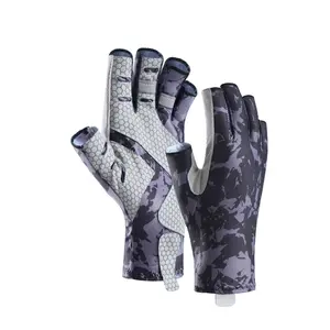 Fishing Gloves UPF50+ Sun Gloves, UV Protection Fingerless Gloves Men Women for Fishing, Kayaking, Rowing, Paddling, Canoeing, Hunting