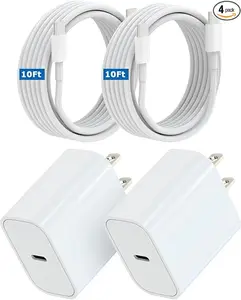 iPhone 15 Charger Fast Charging, 2 Pack Type C Wall Charger Adapter with 10FT Long USB C to USB C Quick Charge Data Sync Cord for iPhone 15/15 Plus/15 Pro/15 Pro Max/IPad Pro/Mini