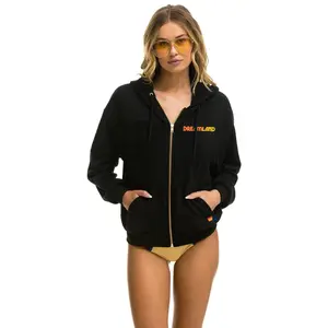DREAMLAND TIGER RELAXED ZIP HOODIE - BLACK