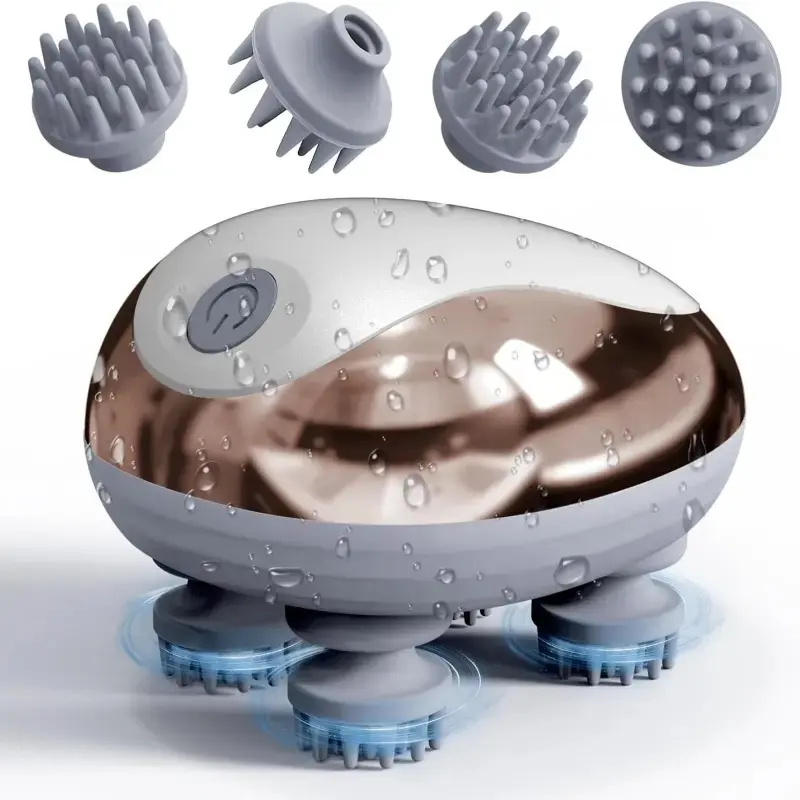 Cordless Head Scalp Massager, Cat Massager, Dog Massager, Waterproof with Multi-Modes Vibration Handheld Portable, Head Scratcher, Hair Growth, Deep Clean, and Stress Relax, Gifts for Family Pets Massager