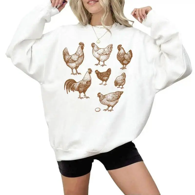 Vintage Chicken Sweater for Chicken obsessed, Raisin chickens tee, Farm crewneck, Love Chickens Cute sweatshirt Unisex Cotton Womenswear