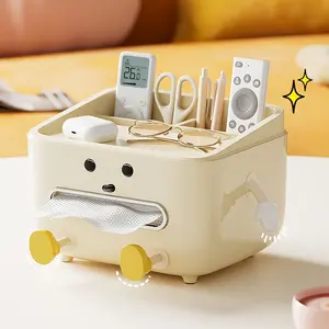 Luxurious multi-functional tissue box with lid - for living room, bedroom, high-quality plastic storage, coffee table, remote control storage box, home organizing and storage box