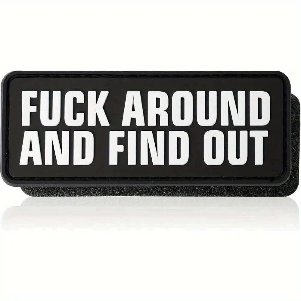 Letter Pattern Patch, 1 Count Creative Funny Patch for Backpacks Hats & Helmets, Waterproof Tactical Patch, House Decor