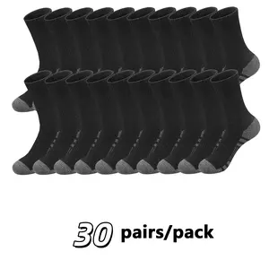30 Pairs of Compression Socks Outdoor Fitness Socks Adult Towel Bottom Breathable Sweat Absorbing Socks Unisex Tubesocks