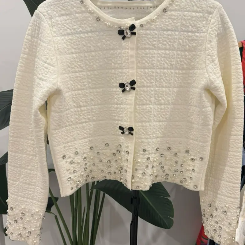 Royal Pearl Tweed Cardigan
