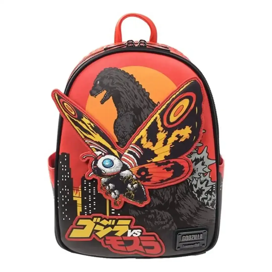 Loungefly Godzilla vs. Mothra Anime Style Faux Leather Character Backpack with Moving Appliqué, Collectible for Adults - Entertainment Earth Exclusive, Collectibles, Character Backpacks, Graphic, Small Backpacks, Basic