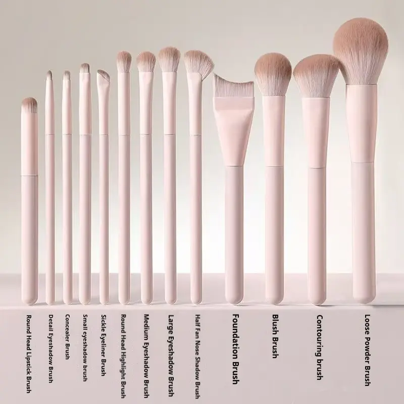 13-Piece Makeup Brush Kit, Soft Synthetic Bristles Professional Eyeshadow Brushes for Eyebrow, Eyeliner, Blending