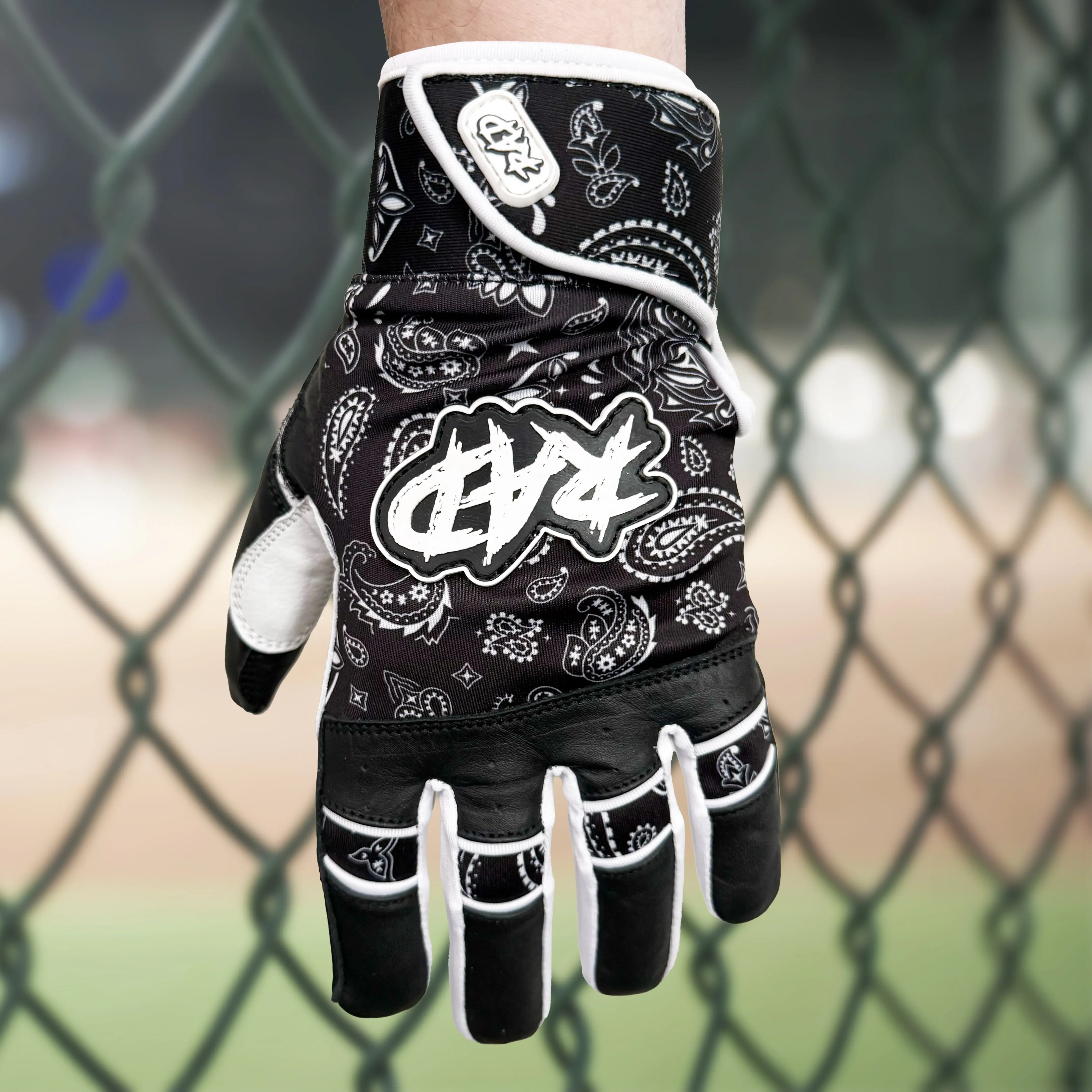 RAD Batting Gloves - Bandana (Black/White) RAD Batting Gloves - Bandana (Black/White)