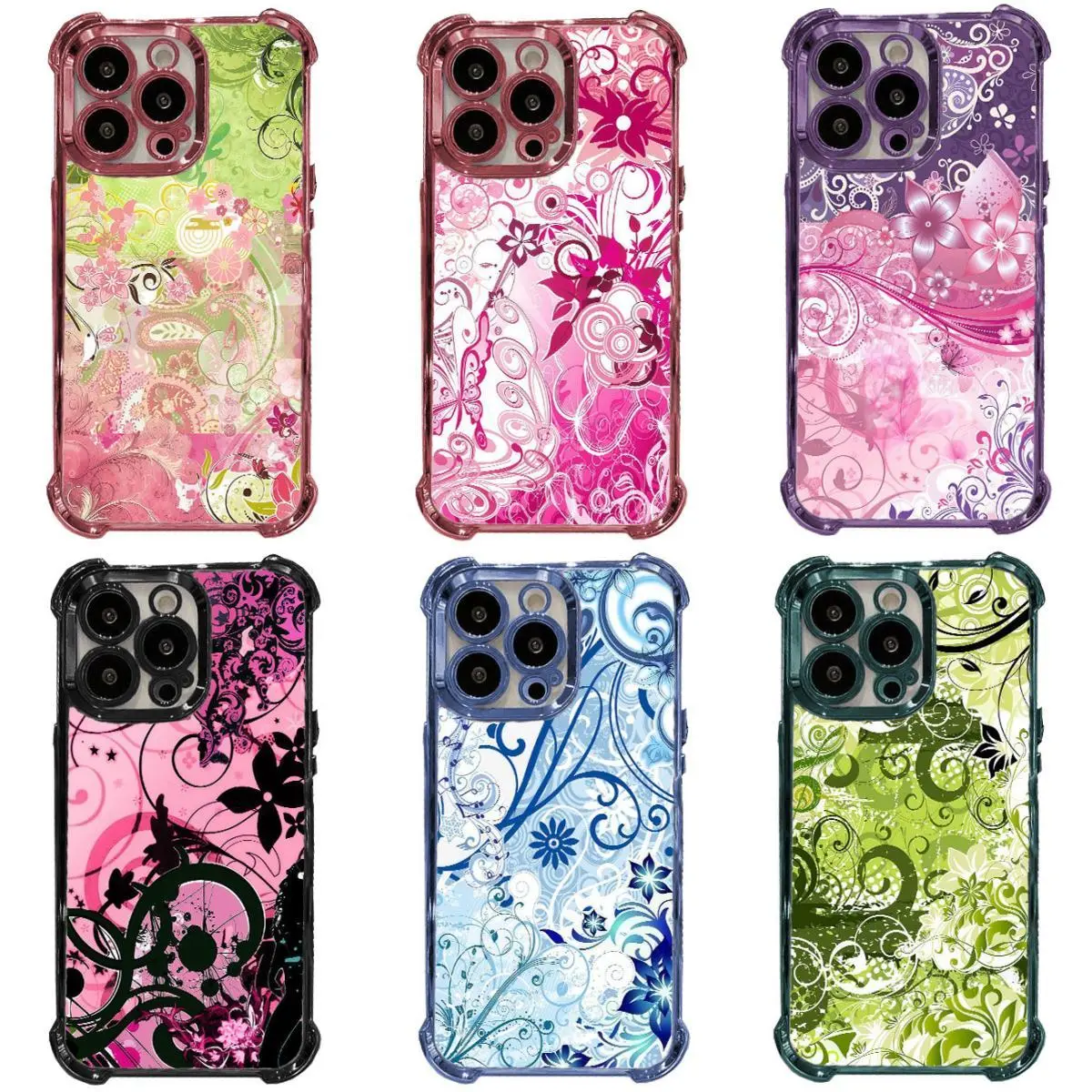 Abstract Floral Art Smartphone Casing, Colorful Swirl Flower Aesthetic Protective Handheld Accessory with Vintage Pattern Design  For iPhone Samsung Galaxy 17Pro Max Air 16 15Plus 14 13 12 11 S26 S25 FE Ultra EDGE Retro Artistic Giftfor iPhone 16 promax