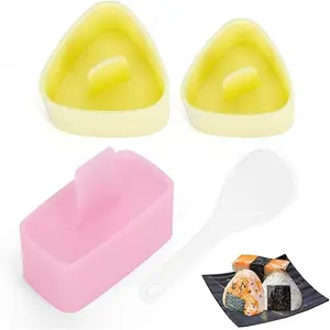 Mold Kit, 3 Pack Rice Ball Mold with Small Rice Scoop, Classic Triangle Musubi Mold and Professional Sushi Mold, Spam Musubi Mold Kit, Rice Mold for Kid Lunch Bento & Home DIY , Special Kitchen Gadgets