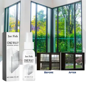 Jue-Fish Reflective One-Way Mirror Spray Car Rearview Mirror Bathroom Glass Dust Stain Water Stain Cleaner