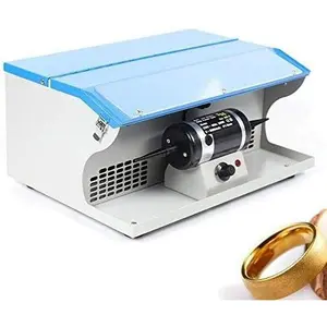 500W Jewelry Polishing Machine, Bench Buffer Polisher, 110V Desktop Variable Speed Jewelry Polisher Machine with Dust Collector & Light & Exhaust Fan Blower, 10000 Rpm/min Bench Buffer