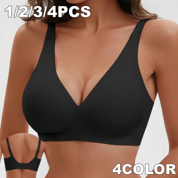 EssElegance  Wireless Womens Comfortable Wireless Bras Push Up Bralettes Seamless Tshirts Bras Deep V Everyday Bras