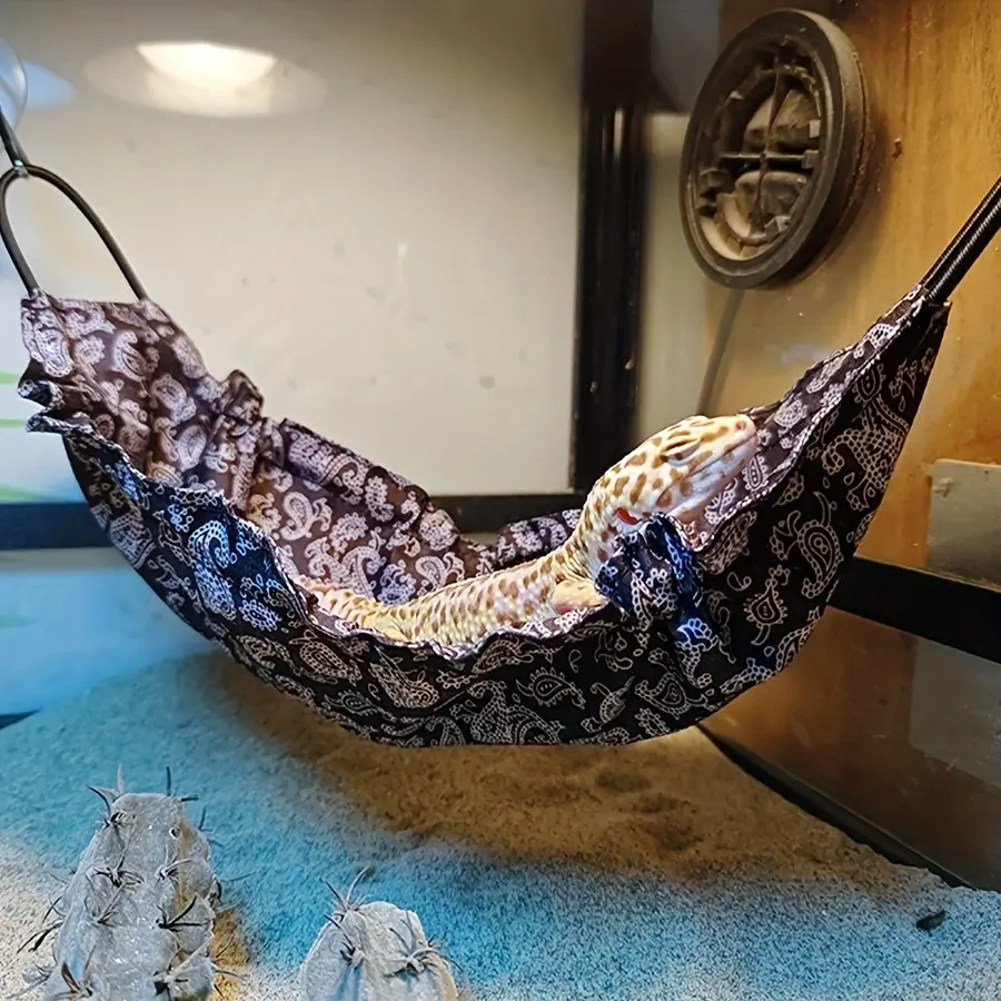 1pc Lizard Hanging Hammock with Suction Cup, Easy to Clean and Install, Space-Saving Resting Bed for Amphibians, Ideal for Reptile Tanks, Terrarium, Reptile Enclosure, Cage