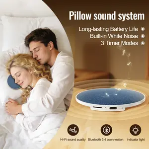 Pillow-mounted audio disc, sleep aid, ultrasonic sleepassistance, stress relief, creative under-pillow Bluetoothspeaker with high dynamic sound quality.