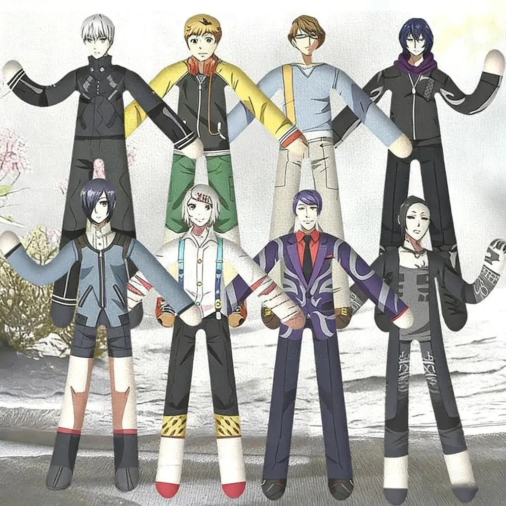 Anime Kaneki Ken JUZO SUZUYA Touka Kirishima Cosplay Doll Plush Abstract Slender Twistable Shape Cotton Doll Room Decoration