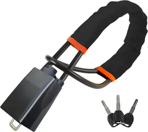 Universal Car Steering Wheel Lock and Seatbelt Lock, O-MKAC Double-Layer Anti-Theft Device with 3 Keys, Fits Most Cars, SUVs, Vans, Trucks, 17 Inch Adjustable, Lightweight & Portable (Black)