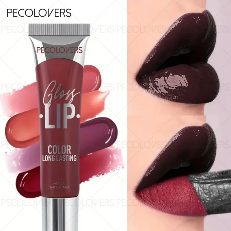Long-Lasting Tattoo Lip Gloss, Waterproof Lipgloss, Lip Polish, Peel-Off Waterproof Cup-Stain-Free Glossy Moisturizing Liquid Lipstick, Makeup, Nourishing for All Skin Types, Ideal for Valentine's Day, Birthdays and Other Holiday Gifts