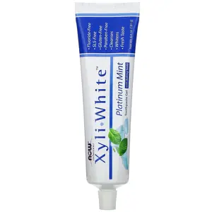 NOW Foods Solutions, XyliWhite, Toothpaste Gel, Platinum Mint, 6.4 oz (181 g)