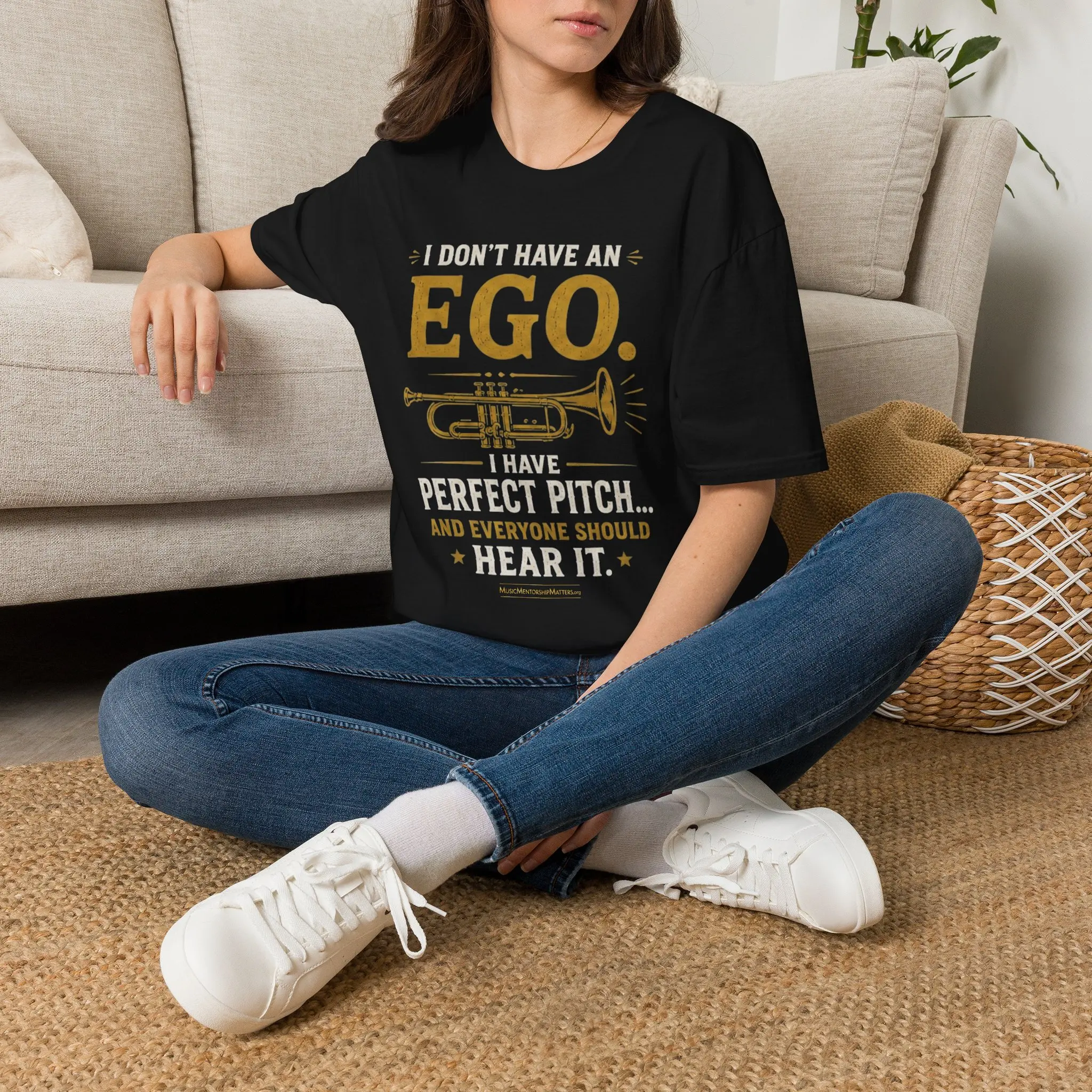 Cocky Trumpet Player Band T-shirt | Funny Brass Marching Band Camp Trumpet Design11